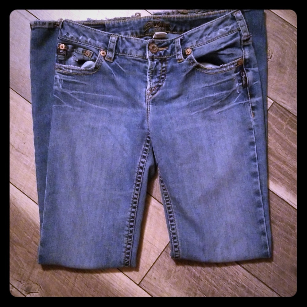 Womens silver jeans